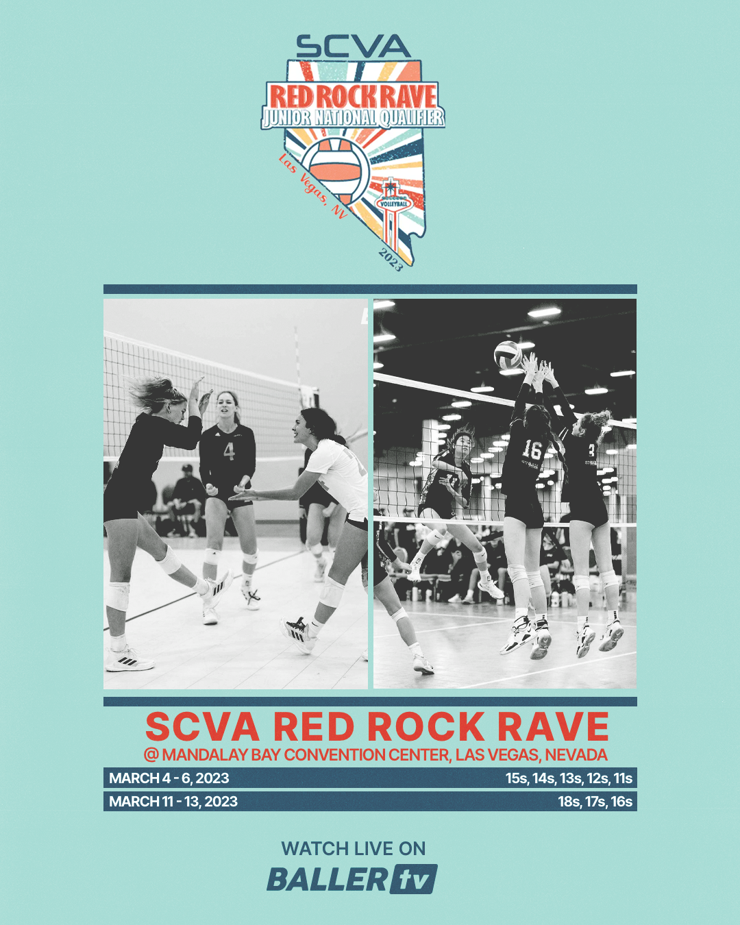Southern California Volleyball Association Girls Red Rock Rave