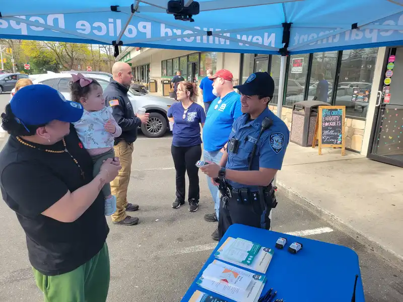 police officer talking to civilian