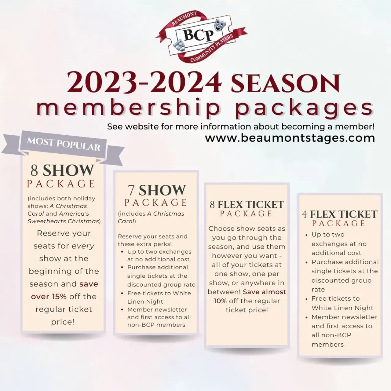 Beaumont Community Players Season Tickets