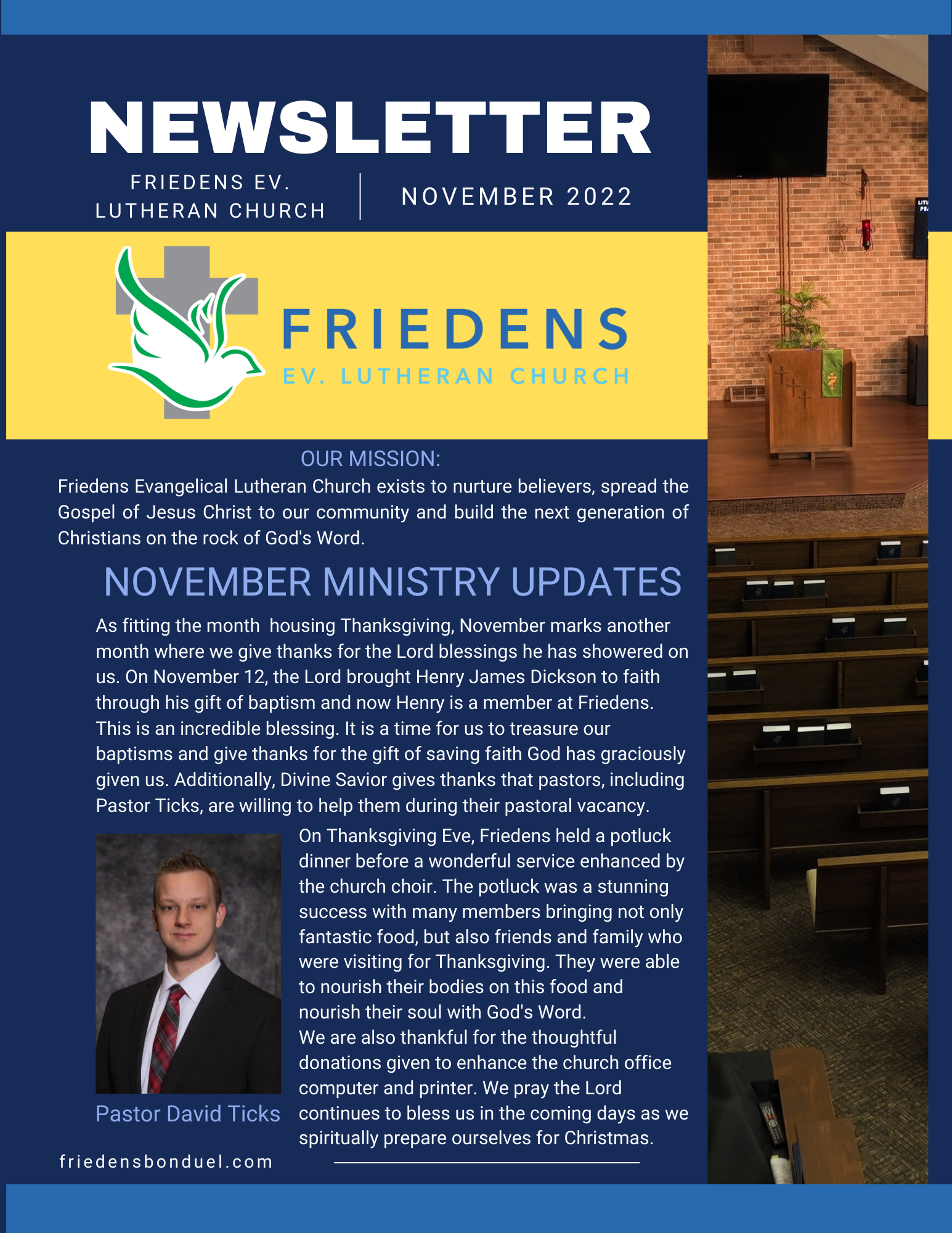 Friedens Evangelical Lutheran Church Bonduel Wisconsin