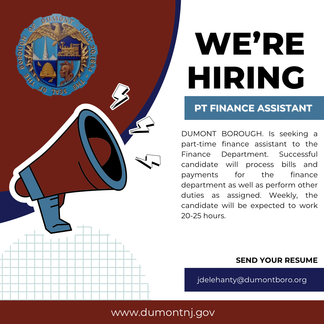 Job Posting Borough of Dumont