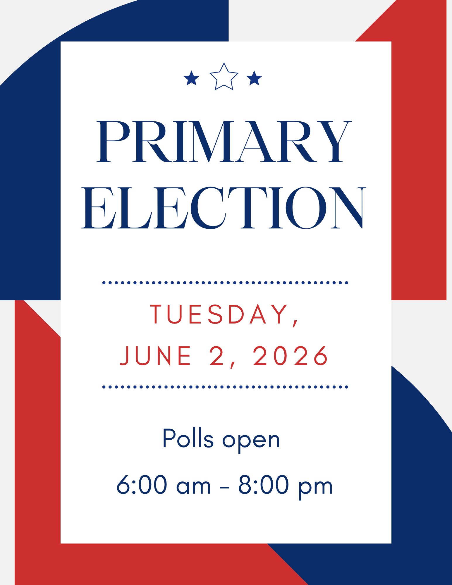 Primary Election - 6/2/26 - Borough of Dumont